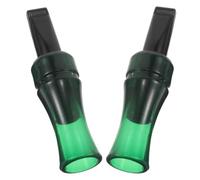 MUCKLILY 2pcs Outdoor Crow Calling Whistle for Crows, Plastic Black and Green Decoy Accessory with Luring Bird Sounds, Easy to Spot, for Orchard Protection and Bird Watching