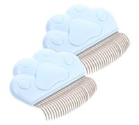 MUCKLILY 2pcs Pet Grooming Brush Pet Hair Removal Comb Cat Claw Shape Fine Workmanship Abs Stainless Steel Dogs and Cats