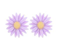 MUCKLILY 2pcs Portable Purple Flower Shaped Embroidery Auxiliary Tools for Fixing Diamond Drawings Magnetic Holders and Cross Stitch Locators, for Graduation Festival Gifts and Diamond Art