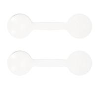 MUCKLILY 2pcs Professional Eye Occluders for Vision Testing White Eye Plates Handheld Optometry Tools for and Sight Assessment