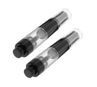 MUCKLILY 2pcs Refillable Pressed Powder Makeup Brushes with Black Fiber Bristles Travel Spray Foundation and Blush Applicator Brush for Loose Powder Jar for On-the-go Cosmetics