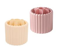 MUCKLILY 2pcs Rotating Storage Box Capacity for Makeup Brush Holder Organizer Desk Organiser Countertop Organiser Makeup Cup Stationery Storage Holder Cosmetic Brushes