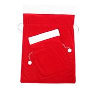 MUCKLILY 2Pcs Santa Velvet Drawstring Bags, Red Christmas Sacks 50X70Cm 30X40Cm, Large Reusable Holiday Candy Pouches for Xmas Cookie Wrapping and Jewelry Organizer