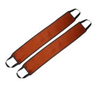 MUCKLILY 2Pcs Self Tanning Applicator Strips with Brown Edges for Back Application, Long Beach Tanning Supply Tool for Even Sunless Tan and Skin Coloring