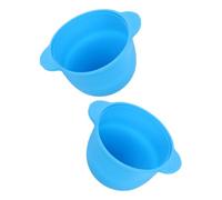 MUCKLILY 2pcs Silicone Wax Pot Liner Bowls 300ml Round Bottom Hard Wax Warmer Replacement Reusable Warmer Silicone Liners for Hair Removal Home and Professional Use