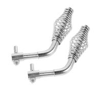 MUCKLILY 2pcs Spring Wood Stove Handle Replacement for Fireplace Door Boiler Door Pull Handles Compatible with Wood Burning Stoves and BBQ Grills for Heating Parts