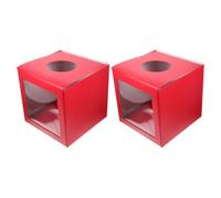 MUCKLILY 2pcs Square Ticket Container Cardboard Suggestion Box 12x12x12in Sturdy User-friendly Operation Innovative Design for Interactive Games Suitable for People of Ages