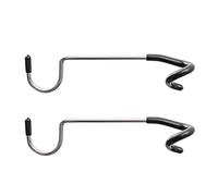 MUCKLILY 2pcs Stainless Steel Light Pole Hooks Portable Lightweight Black Rubber Camping Lantern Hangers for Outdoor Camping Gathering