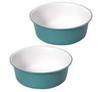 MUCKLILY 2pcs Thickened Portable Washbasin for Bathroom Kitchen Outdoor Use Multipurpose Plastic Foot Soaking and Hand Washing Basin with Stylish Dual-color Design Space-saving Storage