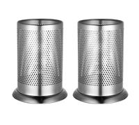 MUCKLILY 2Pcs Thickened Stainless Steel Utensil Holders Compact Tableware Organizers for Chopsticks Forks Spoons Kitchen Storage Jar and Lightweight