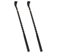 MUCKLILY 2pcs Wooden Back Scratcher for Men and Women with Extended Handle Portable Ebony Massage Tool for Full Body Itch Relief Long Reach Back and Shoulder Scratching Stick for Home and