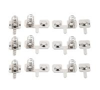 MUCKLILY 3 Sets Aaa Battery Silver-Plated Spring Contact Plates for Remote Control Batteries Stainless Steel Positive Negative Terminal Connectors Quick Disconnect for Electronics