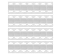 MUCKLILY 300Pcs Pet Self-Adhesive Hanging Tabs with Triangular Slots for Retail Display, Plastic Sticky Wall Hooks for Store Merchandise Organization and Home Decoration