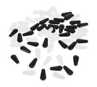 MUCKLILY 30Pairs Silicone Nose Pads for Glasses Soft Skin Friendly Slip Cushions for Daily Wear Sports Activities White Black Secure Fit