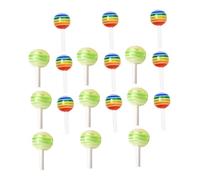 MUCKLILY 30pcs Nail Art Accessories DIY Manicure Decor Cartoon Lollipop Mixed Fingernail Ornament Gel Nail Art Supplies Random Color