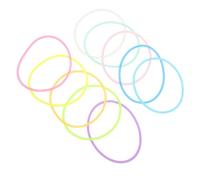 MUCKLILY 30pcs Silicone Hair Tie and Fine Silicone Bracelet Set, Glow in The Dark Rubber Bands for Girls and Women, Multi-use Stylish Design Accessories to Fix and Hold Random Color