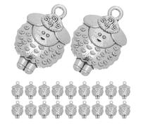 MUCKLILY 30pcs Silver Zinc Alloy Sheep Charm for Purse Keychains, Easy to Carry with Smooth Surface and Finely Polished Finish, for DIY Jewelry Making and Animal Themed Accessories