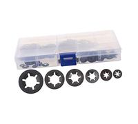 MUCKLILY 340pcs Locking Washers Assortment Kit Internal Star Tooth Design Corrosion Resistant Suitable for Various Fasteners Tool Box Essential