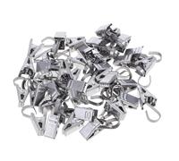 MUCKLILY 36pcs Heavy Duty Stainless Steel Carpet Holders for Stairs and Curtains with Easy Installation, Silver Rug Clips for Hanging Blankets and Backdrops in Home Decorations