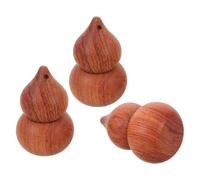 MUCKLILY 3Pcs 1Ml Bamboo Wood Car Essential Oil Roll-On Bottles with Hanging Gourd Pendant, Refillable Aromatherapy Diffuser for Vehicle Air Freshener, Portable Perfume Oil Roll Bottles