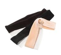 MUCKLILY 3pcs Adjustable Velvet Lace Wig Grip Bands for Lace Front Wigs - Thick Elastic Non-slip Hairbands in Black Brown Beige - Comfortable Headbands for Secure Wear