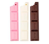 MUCKLILY 3pcs Cute Cartoon Chocolate Shaped Ballpoint Pens Plastic Material Safe and Decorative Item for Stationery Collection and Notetaking