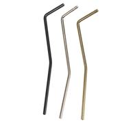 MUCKLILY 3pcs Electric Guitar Arm 5mm Metal Whammy Bar for Electric Guitar, Single Tremolo Bar for Upgrades and Repairs, Black Gold Chrome