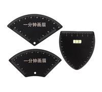 MUCKLILY 3pcs Eyebrow Shaping Tools Kit for Women Precise Brow Measuring Shaper with V-fan and Half-fan Reusable Templates for Symmetrical Brow Mapping and Styling