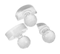 MUCKLILY 3pcs Eyeshadow Stamper and Blush Pressing Tools Diy Cosmetic Pressing Stampers with 1/4 1/2 and Round Crystal Molds for Professional Makeup Application