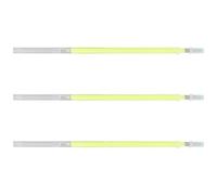 MUCKLILY 3Pcs Fine Tip Embroidered Eyebrow Marking Pen Yellow Position Mapping Tool for Professionals and Surgery Practitioners with Transparent Body Multipurpose Makeup Pen
