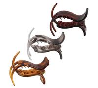 MUCKLILY 3Pcs High Ponytail Hair Clips for Thick Hair Women Ladies with Two Tooth Design for Secure Styling Buns and Ponytails for Various Occasions