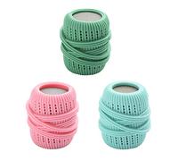 MUCKLILY 3pcs Multi-Purpose Reusable Washing Balls Made of TPE and Sponge for Laundry and Dryer Use to Prevent Clothes Tangling and Remove Pet Hair Efficiently Random Color