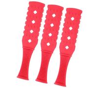 MUCKLILY 3pcs Patting Board Handheld Body Hammer TPR Red Flexible Massager for Thigh Muscles Muscle Relief Random Color