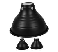 MUCKLILY 3pcs Reptile Lamp Heating Lampshade Insulation Cover 5.5-inch Black Exterior White Interior Reflective Heat Lamp Shade for Pet Reptile Terrarium Heating