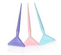 MUCKLILY 3Pcs Small Hair Dye Brush Set Professional Bristle Applicators for Even Color Application for Home and Salon Use for Beginners and Experts Includes Pink