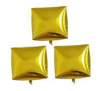 MUCKLILY 3pcs Square Aluminum Foil Balloons for Wedding Birthday and Festival Decorations Gold Unique for Stunning Party Atmosphere