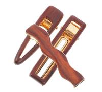 MUCKLILY 3pcs Wooden Hair Clips Small Barrettes for Women Traditional Chinese Style Hairpins Multipurpose Hair Accessories for Short Bangs Styling and Paper Organizing