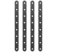 MUCKLILY 4 Pack Straight Brackets 9.61 in Metal Brackets for Wood Heavy Duty Mending Plate Flat Metal Plates for Fence Bookshelves and Cabinets Repair and Reinforcement