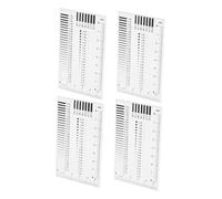 MUCKLILY 4 Pcs Transparent Flaw Detection Rulers High Precision Crack Monitoring Tools for Surface Defect Inspection and Accurate Crack Measurement