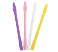 MUCKLILY 4pcs 10cm Silicone Stir Sticks for Face Mask Mixing, Reusable Makeup and Resin Stirring Rods, Multi-color Beauty DIY Tools for Skincare and Craft Applications