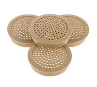 MUCKLILY 4pcs Beige Car Speaker Grill Covers 2-inch round Mesh Protective Speaker Covers for Car Audio Woofer Subwoofer Decorative Plastic Grilles for Vehicle Audio Accessories