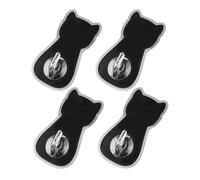 MUCKLILY 4pcs Cat Adhesive Wall Hooks Self-Adhesive Key Hooks for Hat and Coat, Sturdy Acrylic Material Japanese Minimalist Design, for Bedroom and Home Storage