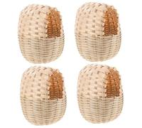 MUCKLILY 4pcs Decorative Woven Bamboo Bird Nest Bird Breeding Nest for Versatile Home and Garden Decoration for and Furry Pets Rustic Style Design