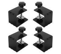 MUCKLILY 4Pcs Drawer Front Installation Clamps, Cabinet Drawer Face Fixing Brackets with Black 35# Steel, Quick-Install Hardware Jig for Kitchen and Woodworking Panel Assembly