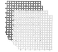 MUCKLILY 4pcs Foot Pad Rabbit Floor Mat with Holes Design Not Easy to Wear Plastic Material for Living Room and Bathroom Suitable for Bunny and Guinea Pig