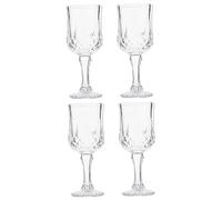MUCKLILY 4pcs Frosted Glass Wine Goblets Red Wine Glasses Elegant Cocktail Cups for Parties Home Bars for Water Juice Tea and Celebrations