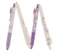 MUCKLILY 4pcs Gel Pen Smooth Writing Gel Pen 0.5mm Fine Tip Easy to Carry Compact Design with Assorted Colours for Home Study Room Random Color
