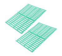 MUCKLILY 4pcs Green Plastic Bunny Flooring Mat for Guinea Pig and Puppy, Paw Protection Efficient Leak Design, High Toughness Plastic Cage Floor Mats for Small Animals and Pets