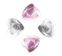 MUCKLILY 4pcs Heart-shaped Cooling Eye Gel Pads Reusable under Eye Patches for Bags Cooling Gels for Adults