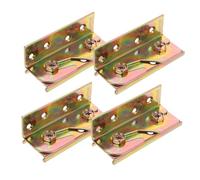 MUCKLILY 4pcs Heavy Duty Bed Rail Brackets with Screws Bed Hinges Replacement for Headboard and Footboard Easy Installation Furniture Fittings